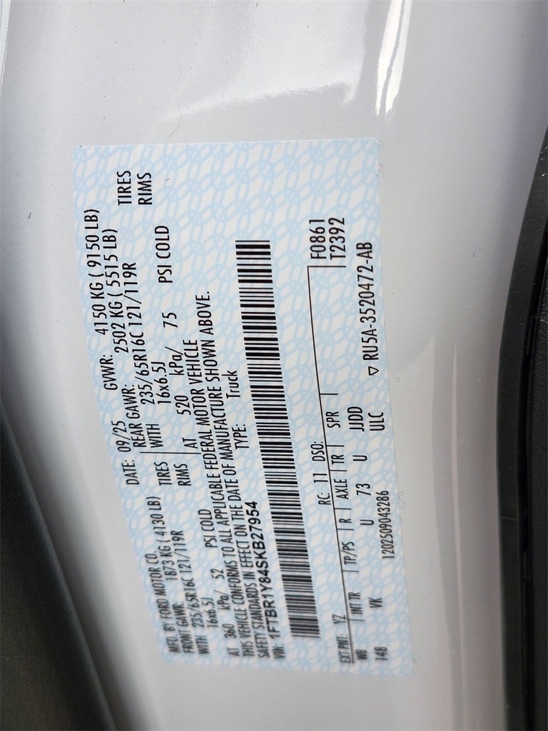 2025 Ford Transit-250 Low Roof LWB