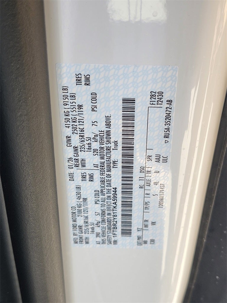 2026 Ford Transit-250 Low Roof SWB