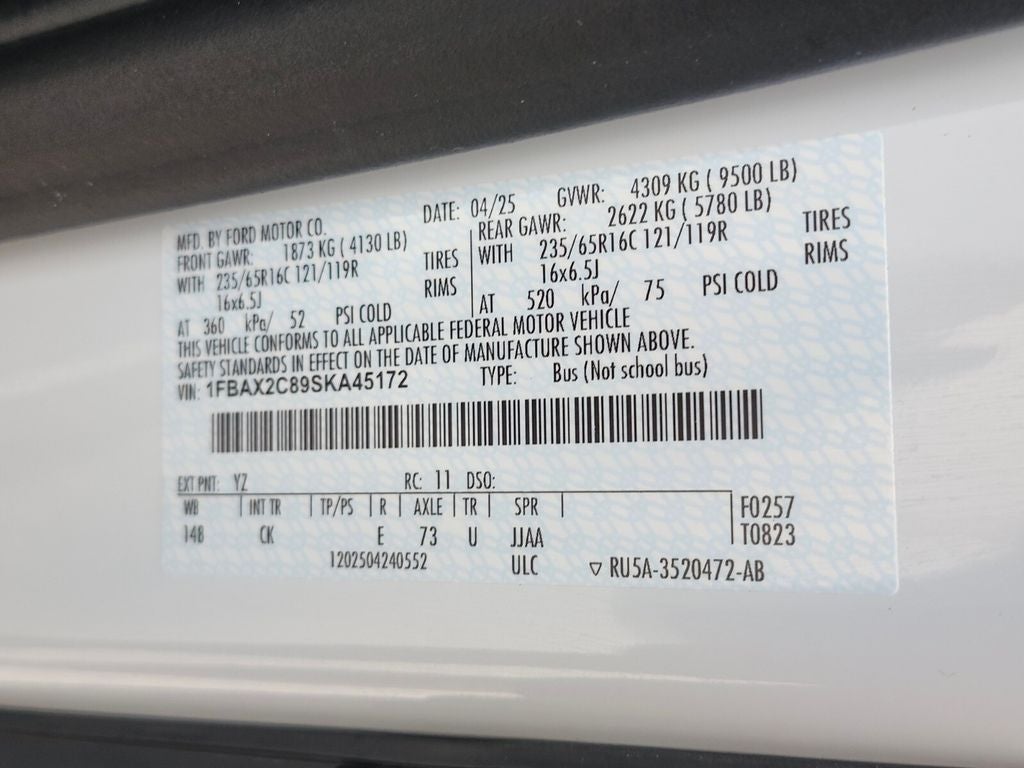 2025 Ford Transit-350 XLT 15 Passenger
