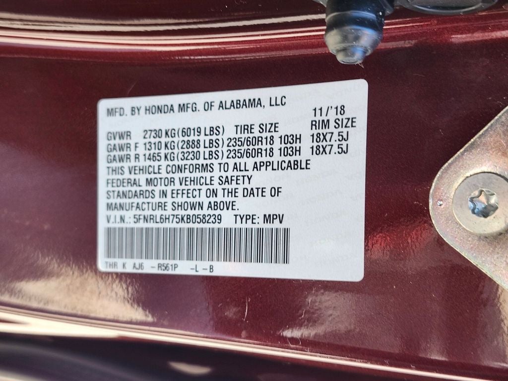 2019 Honda Odyssey EX-L