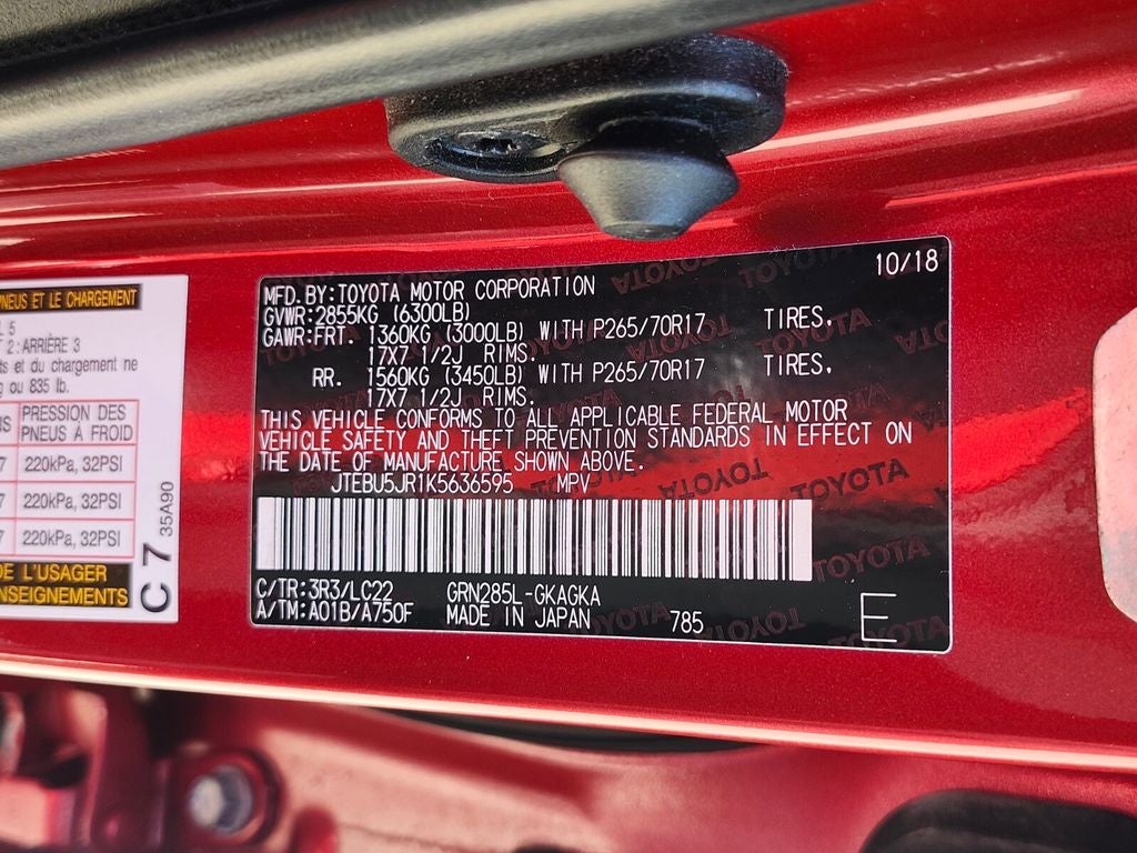 2019 Toyota 4Runner TRD Off-Road Premium