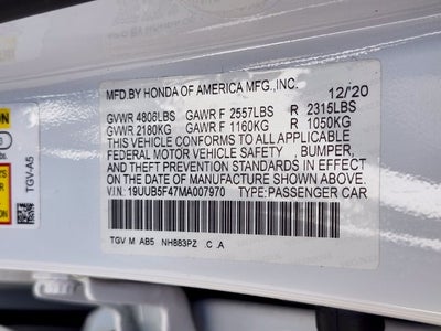 2021 Acura TLX Technology Package