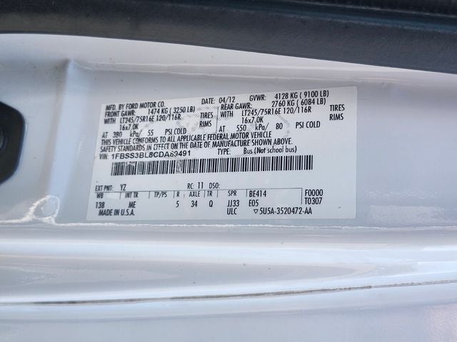 2012 Ford E-350SD XLT