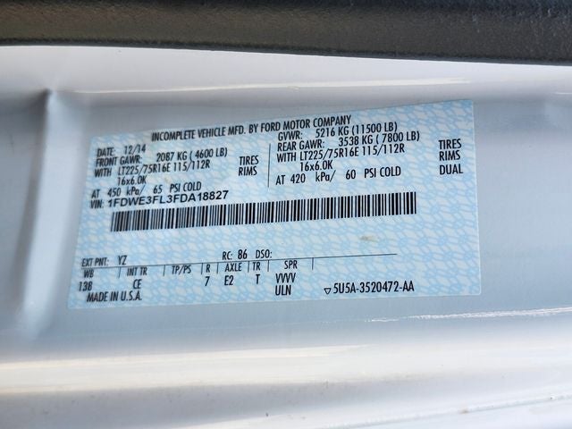 2015 Ford E-350SD Base Cutaway