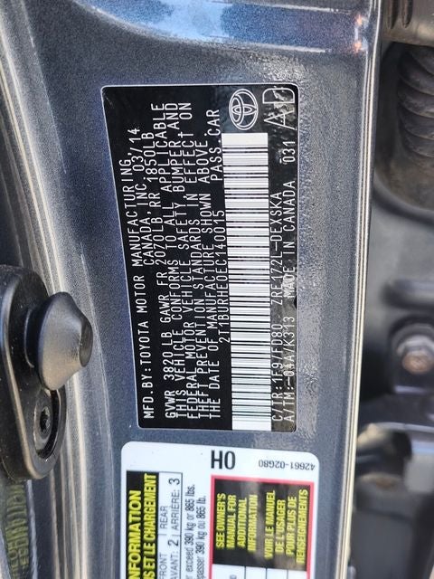 2014 Toyota Corolla S Plus