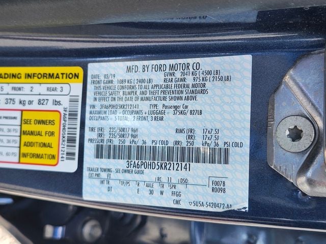 2019 Ford Fusion SE