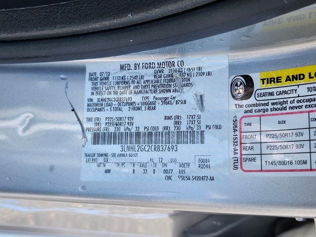 2012 Lincoln MKZ Base