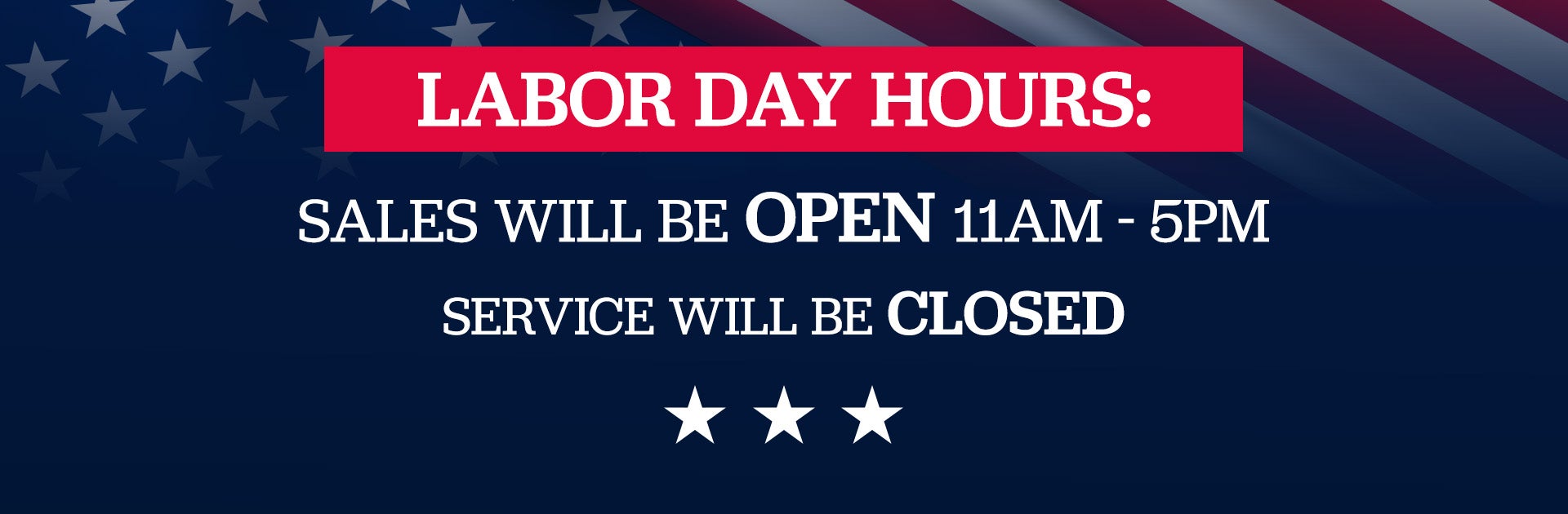 Labor Day Hours